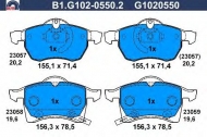Комплект тормозных колодок GALFER B1.G102-0550.2
