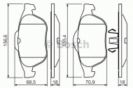 Комплект тормозных колодок BOSCH 0 986 424 616