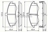 Комплект тормозных колодок BOSCH 0 986 424 810
