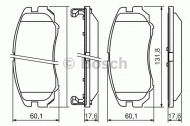 Комплект тормозных колодок BOSCH 0 986 424 815
