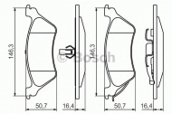 Комплект тормозных колодок BOSCH 0 986 424 816