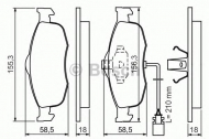 Комплект тормозных колодок BOSCH 0 986 460 971