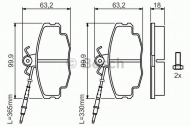 Комплект тормозных колодок BOSCH 0 986 461 117