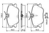 Комплект тормозных колодок BOSCH 0 986 469 410
