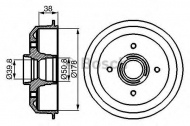 Тормозный барабан BOSCH 0 986 477 013