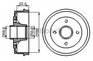 Тормозный барабан BOSCH 0 986 477 061