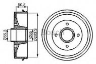 Тормозный барабан BOSCH 0 986 477 108