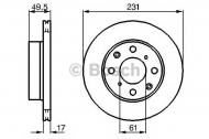 Тормозной диск BOSCH 0 986 478 347