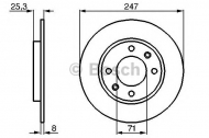 Тормозной диск BOSCH 0 986 478 464