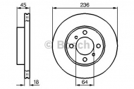 Тормозной диск BOSCH 0 986 478 572