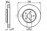 Тормозной диск BOSCH 0 986 478 968