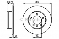 Тормозной диск BOSCH 0 986 478 970