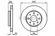 Тормозной диск BOSCH 0 986 479 121