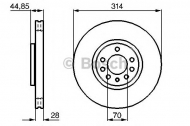 Тормозной диск BOSCH 0 986 479 143