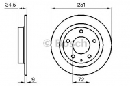 Тормозной диск BOSCH 0 986 479 208