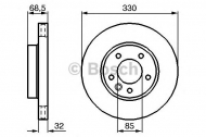 Тормозной диск BOSCH 0 986 479 250