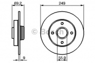 Тормозной диск BOSCH 0 986 479 255