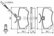 Комплект тормозных колодок BOSCH 0 986 492 090