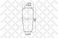 Баллон пневматической рессоры STELLOX 90-08820-SX