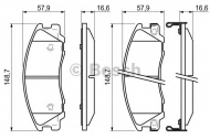 Комплект тормозных колодок BOSCH 0 986 494 138