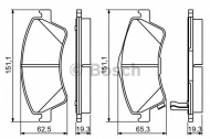 Комплект тормозных колодок BOSCH 0 986 494 187