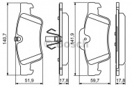 Комплект тормозных колодок BOSCH 0 986 494 256