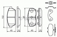 Комплект тормозных колодок BOSCH 0 986 494 312