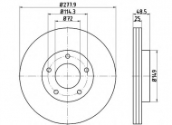 Тормозной диск HELLA PAGID 8DD 355 110-871