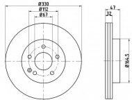 Тормозной диск HELLA PAGID 8DD 355 115-861