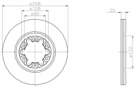 Тормозной диск HELLA PAGID 8DD 355 117-671