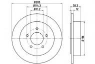 Тормозной диск HELLA PAGID 8DD 355 114-771