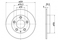 Тормозной диск HELLA PAGID 8DD 355 114-791