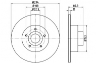 Тормозной диск HELLA PAGID 8DD 355 114-971