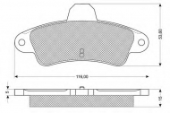 Комплект тормозных колодок PROCODIS FRANCE PF1120