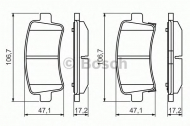 Комплект тормозных колодок BOSCH 0 986 494 494