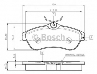 Комплект тормозных колодок BOSCH 0 986 TB2 419
