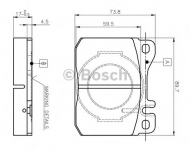 Комплект тормозных колодок BOSCH 0 986 TB2 051