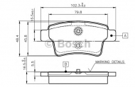 Комплект тормозных колодок BOSCH 0 986 TB2 980