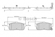 Комплект тормозных колодок BOSCH F 03B 150 019