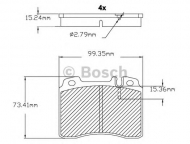 Комплект тормозных колодок BOSCH F 03B 150 022