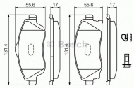Комплект тормозных колодок BOSCH 0 986 494 510