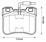Комплект тормозных колодок BENDIX 571367B