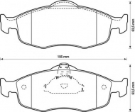 Комплект тормозных колодок BENDIX 571832B