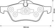 Комплект тормозных колодок BENDIX 571992B