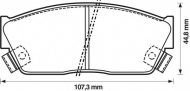 Комплект тормозных колодок BENDIX 572181B