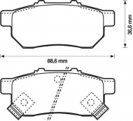 Комплект тормозных колодок BENDIX 572473B