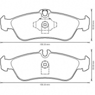 Комплект тормозных колодок BENDIX 573191B