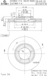 Тормозной диск BREMBO 09.A145.10