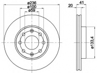 Тормозной диск HELLA 8DD 355 111-341