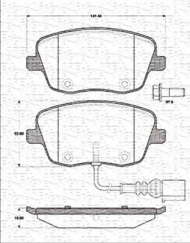 Комплект тормозных колодок MAGNETI MARELLI 363702161221